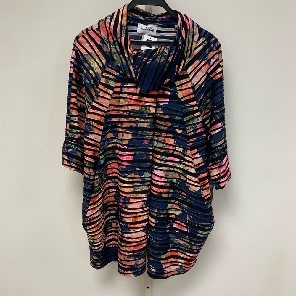 NWT Ribkoff Essentials Multi-Floral Wrap Jacket